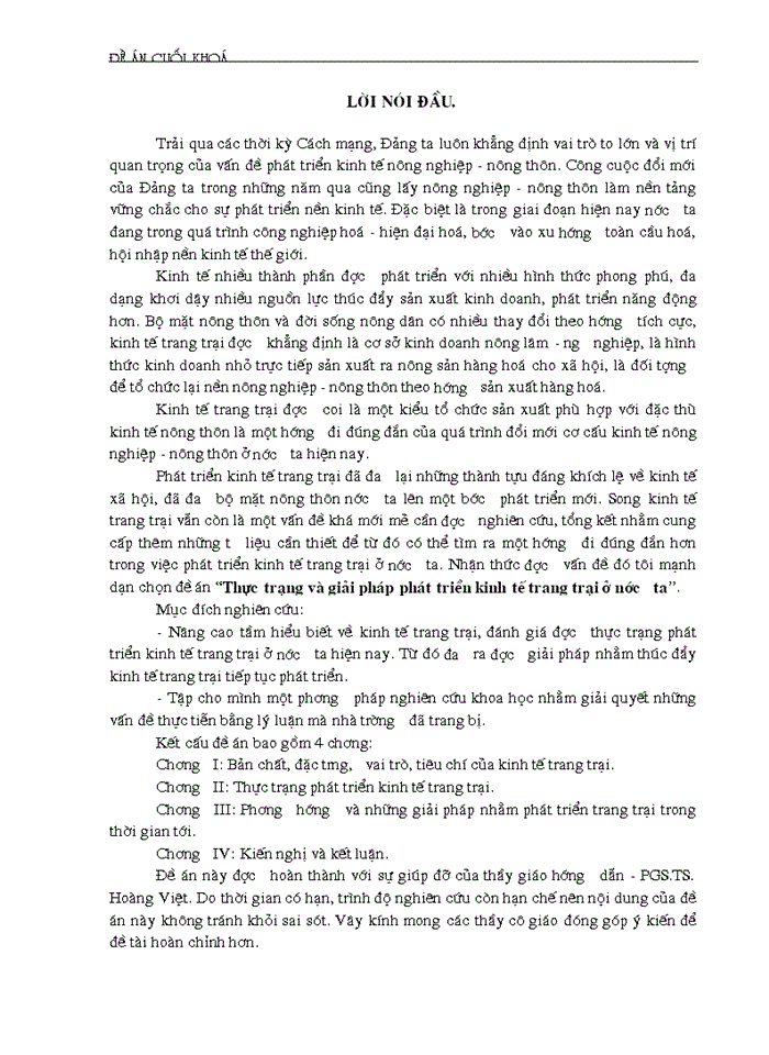 image for page Thực trạng và Giải pháp phát triển kinh tế trang trại ở nước ta