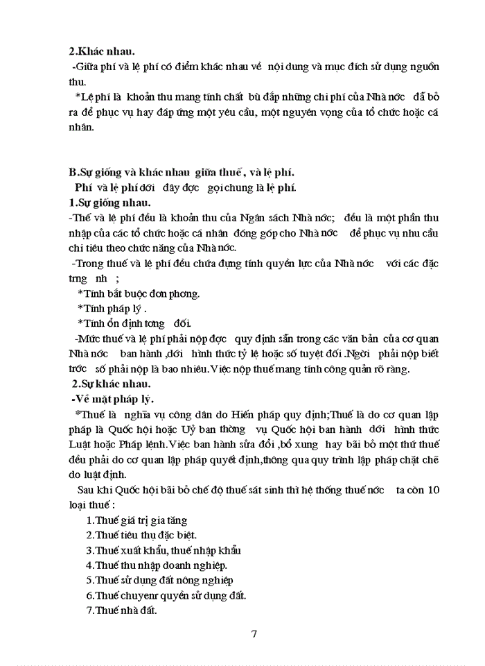 image for page Phân tích sự giống và khác nhau giữa thuế phí và lệ ph