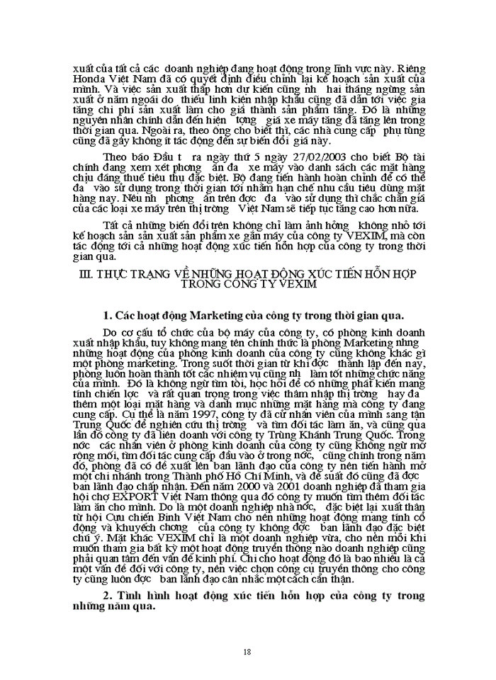 image for page Thực trạng và Giải pháp cho hoạt động xúc tiến hỗn hợp nhằm nâng cao hiệu quả Sản xuất Kinh doanh của Công ty Phát triển Xuất nhập khẩu và đầu tư VIEXIM