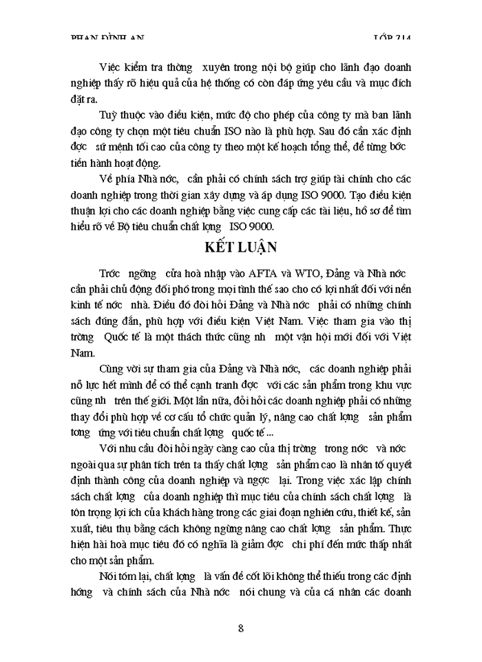 image for page ISO 9000 và áp dụng mô hình quản lý chất lượng tiên tiến trong các doanh nghiệp Việt Nam