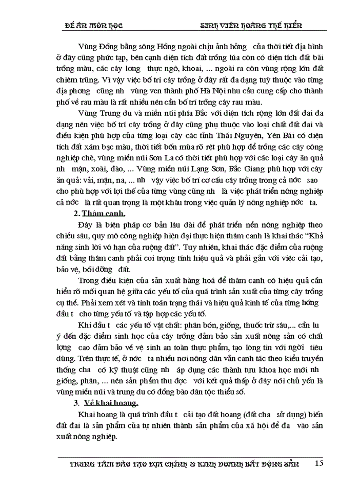 image for page Định hướng sử dụng đất nông nghiệp ở nước ta