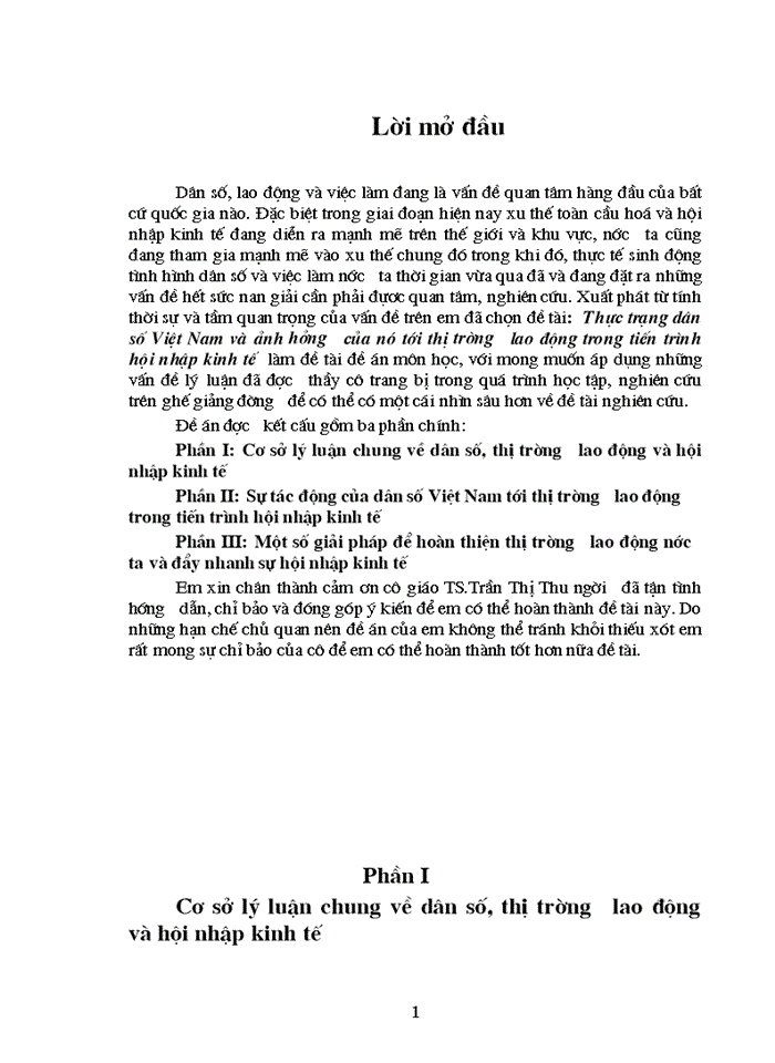 image for page Thực trạng dân số Việt Nam và ảnh hưởng của nó tới thị trường lao động trong tiến trình hội nhập kinh tế
