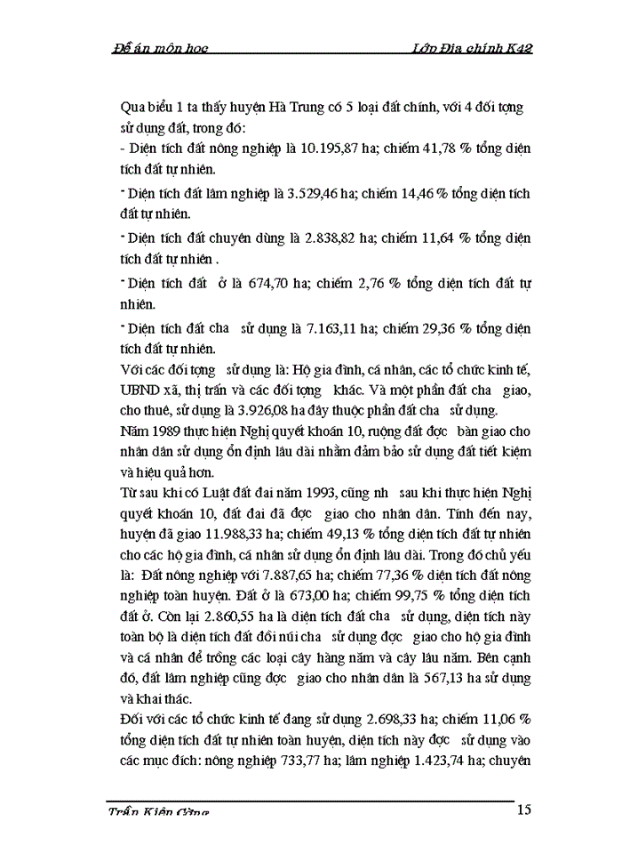 image for page Đánh giá hiện trạng sử dụng đất phục vụ cho công tác quy hoạch sử dụng đất lấy ví dụ huyện Hà Trung - tỉnh Thanh Hoá