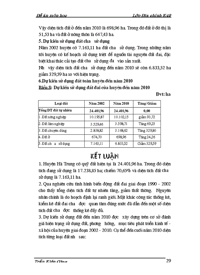 image for page Đánh giá hiện trạng sử dụng đất phục vụ cho công tác quy hoạch sử dụng đất lấy ví dụ huyện Hà Trung - tỉnh Thanh Hoá