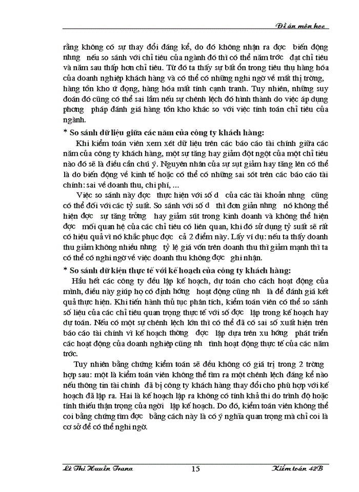 image for page Thủ tục phân tích và vận dụng thủ tục phân tích trong giai đoạn lập kế hoạch Kiểm toán Báo cáo tài chính