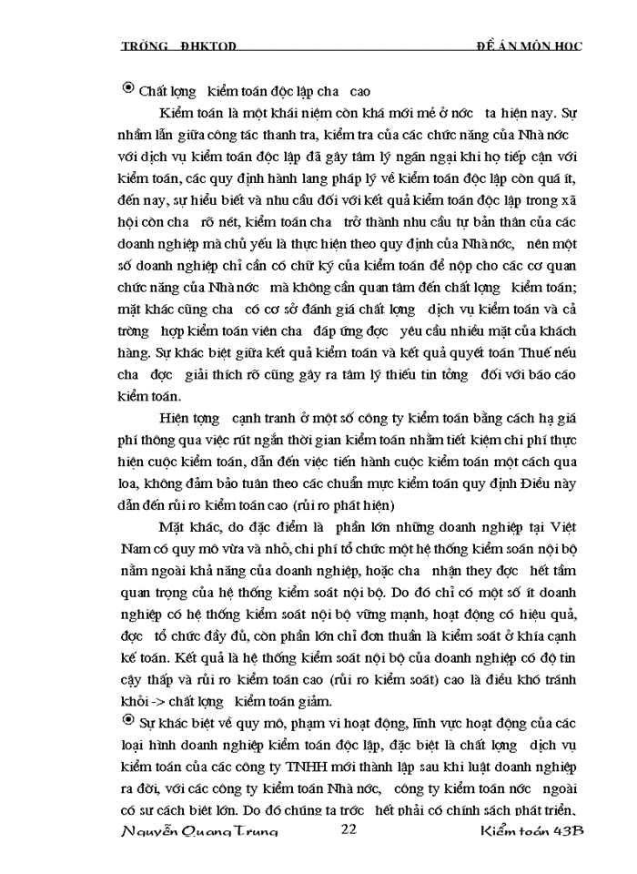 image for page Hoạt động của Kiểm toán độc lập trong nền Kinh tế Thị trường