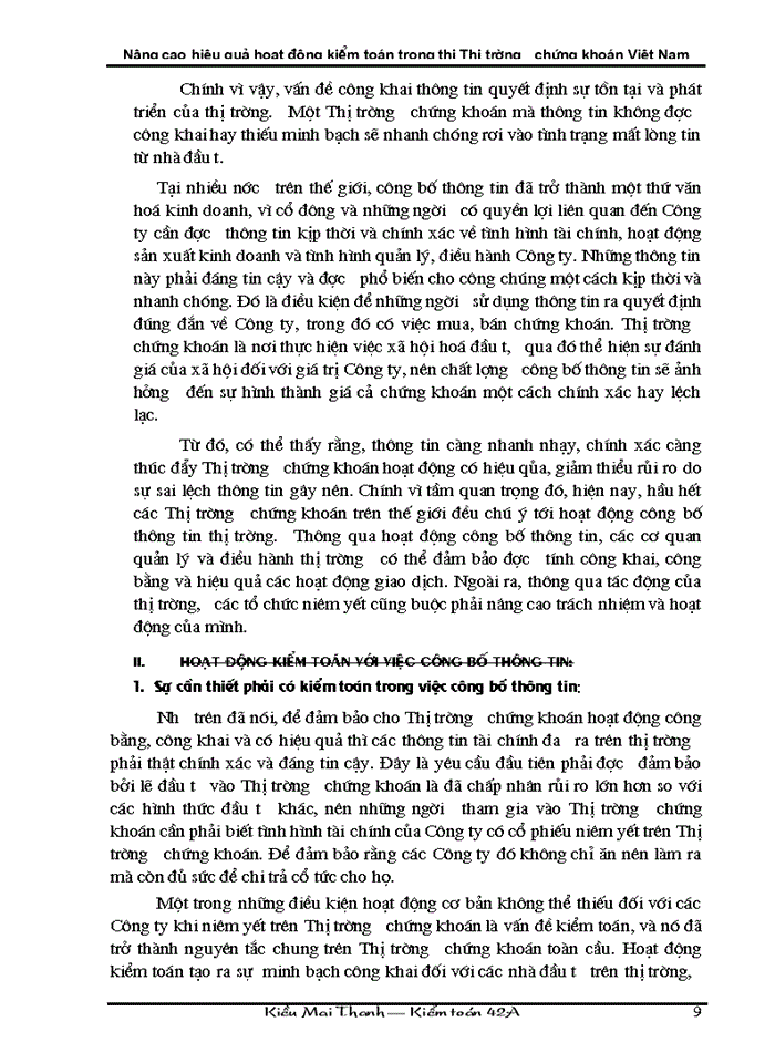 image for page Nâng cao hiệu quả hoạt động Kiểm toán trong thị Thị trường Chứng khoán Việt Nam