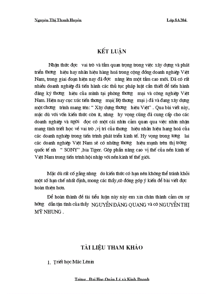 image for page Nội dung nhận thức về thương hiệu hay nhãn hiệu Hàng hóa Vai trò của nó đối với sự tồn tại và phát triển kinh tế của doanh nghiệp