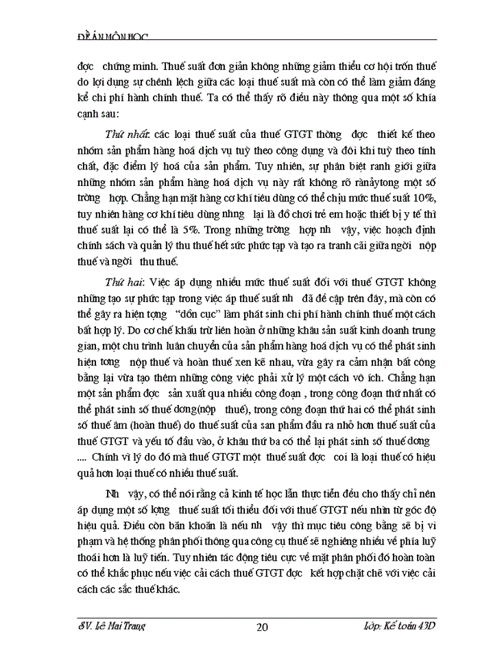 image for page Đề án môn học thuế Giá trị gia tăng