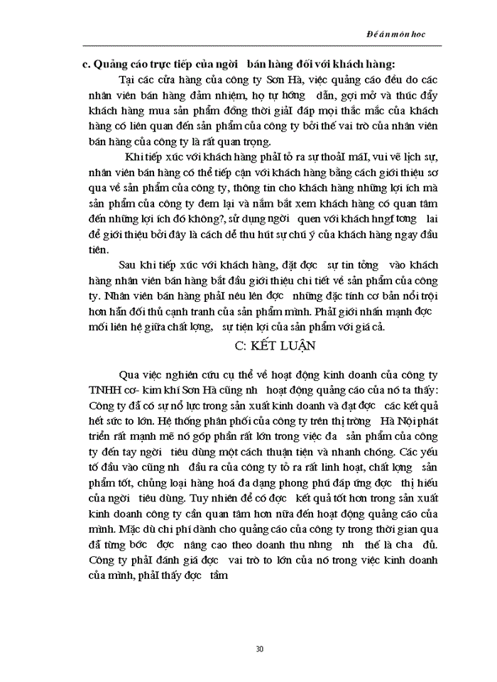 image for page Hoạt động quảng cáo của Công ty Trách nhiệm Hữu hạn Sơn Hà trên thị trường Hà Nội