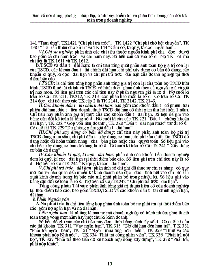 image for page Bàn về nội dung phương pháp lập trình bày kiểm tra và phân tích bảng cân đối Kế toán trong doanh nghiệp