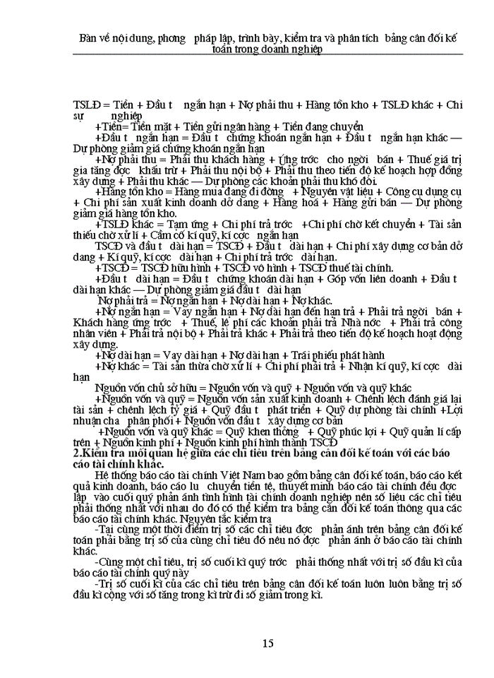 image for page Bàn về nội dung phương pháp lập trình bày kiểm tra và phân tích bảng cân đối Kế toán trong doanh nghiệp