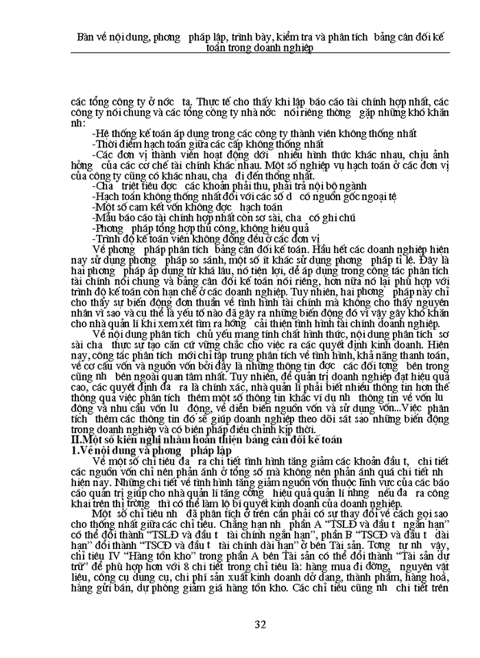 image for page Bàn về nội dung phương pháp lập trình bày kiểm tra và phân tích bảng cân đối Kế toán trong doanh nghiệp