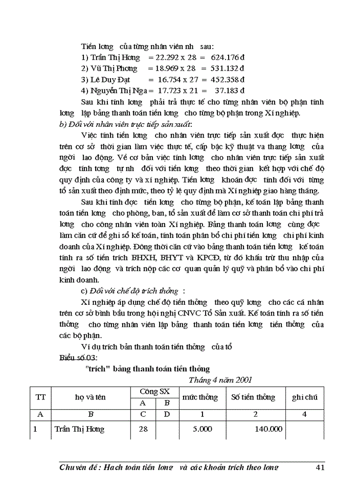 image for page Hạch toán tiền lương và các khoản trích theo lương