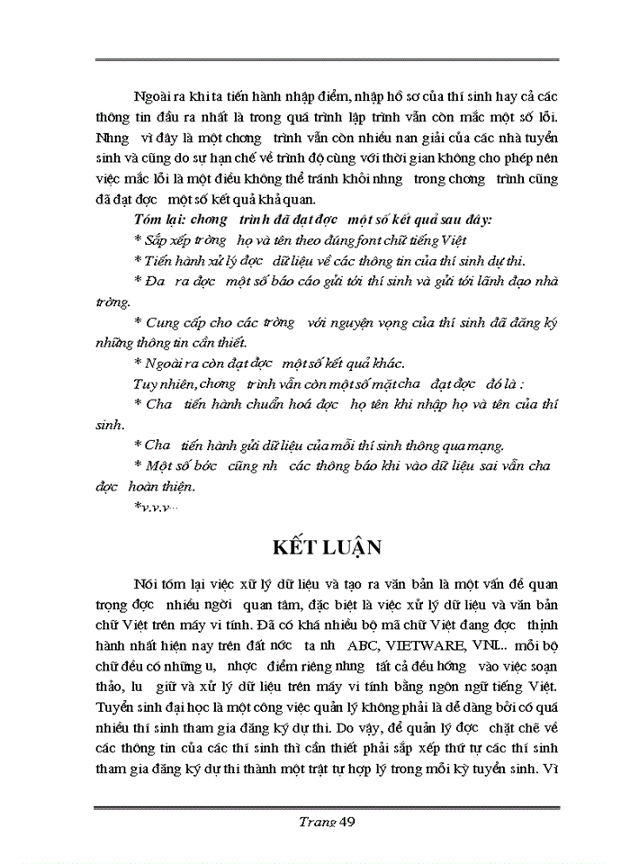 image for page Thiết kế và Xây dựng phần mềm sắp xếp tiếng việt theo trường họ tên hỗ trợ cho việc tuyển sinh Đại học Cao đẳng