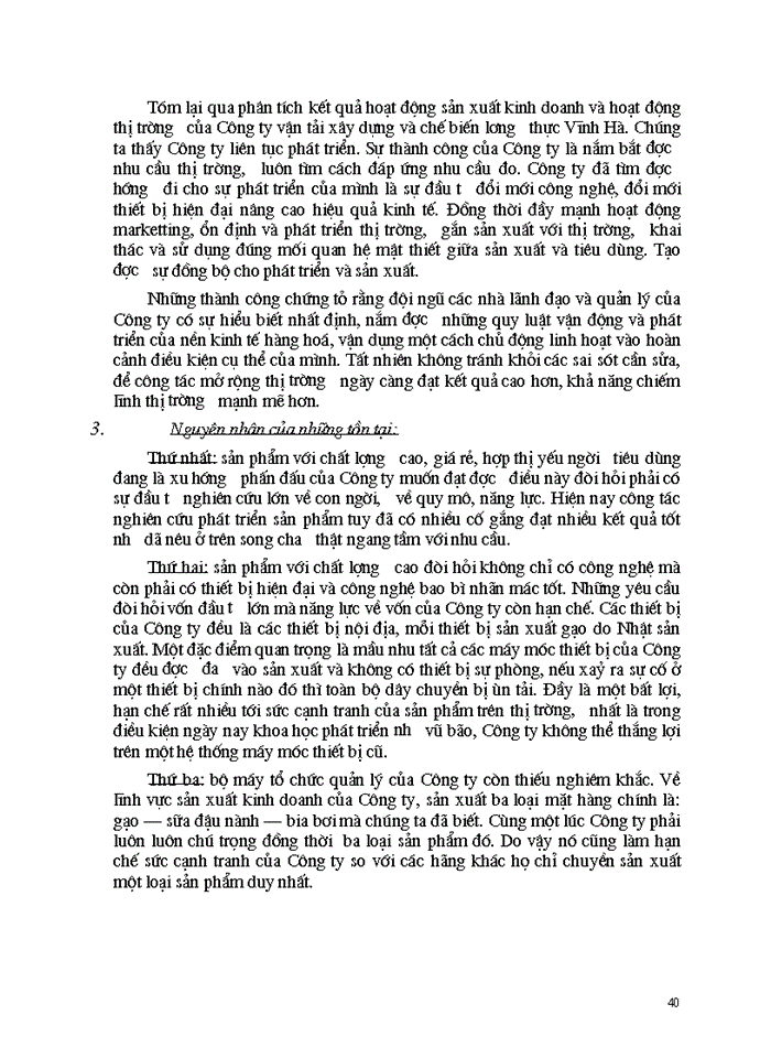 image for page Tình hình sản xuất và Tiêu thụ Sản phẩm tại Công ty vận tải Xây dựng và chế biến lương thực Vĩnh Hà