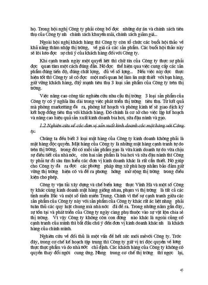 image for page Tình hình sản xuất và Tiêu thụ Sản phẩm tại Công ty vận tải Xây dựng và chế biến lương thực Vĩnh Hà