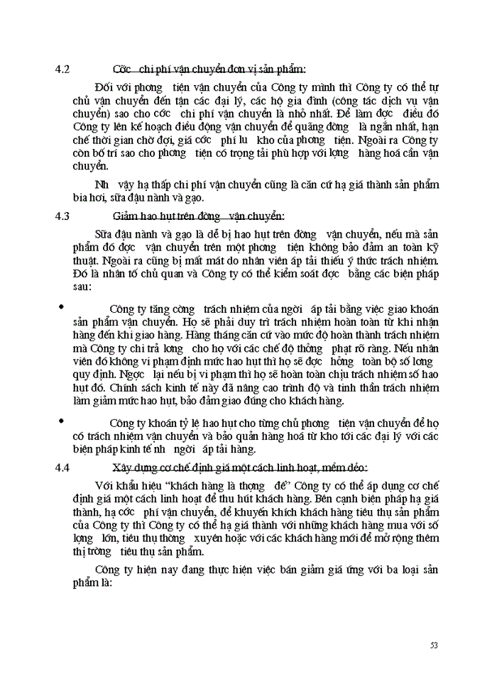 image for page Tình hình sản xuất và Tiêu thụ Sản phẩm tại Công ty vận tải Xây dựng và chế biến lương thực Vĩnh Hà
