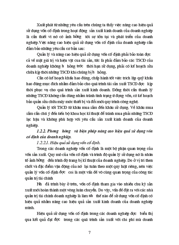 image for page Tình hình quản lý và sử dụng Vốn cố định ở Công ty Cao Su Sao Vàng