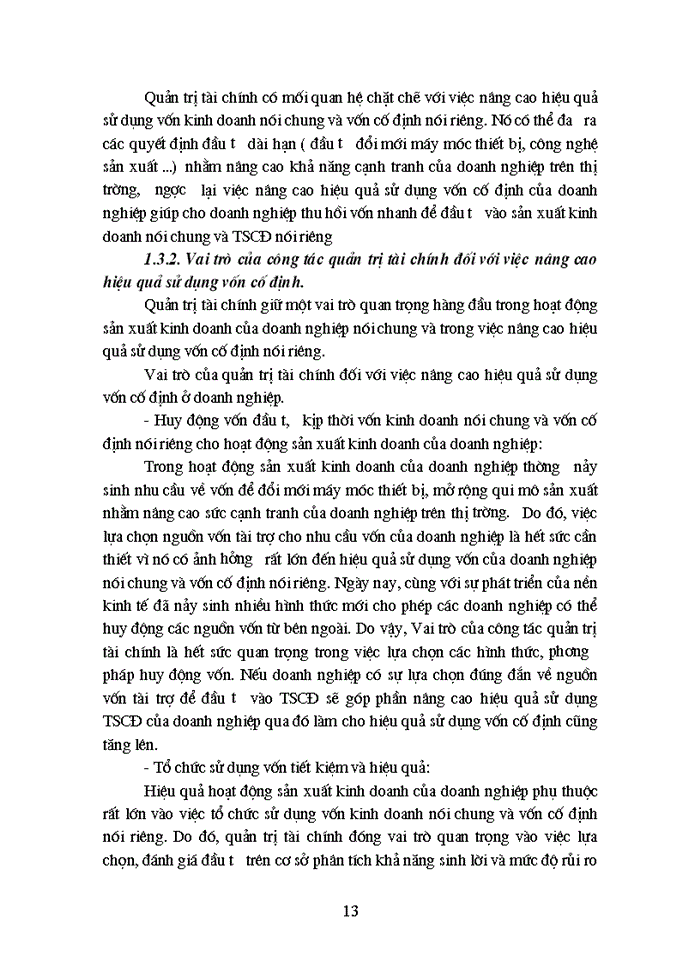 image for page Tình hình quản lý và sử dụng Vốn cố định ở Công ty Cao Su Sao Vàng