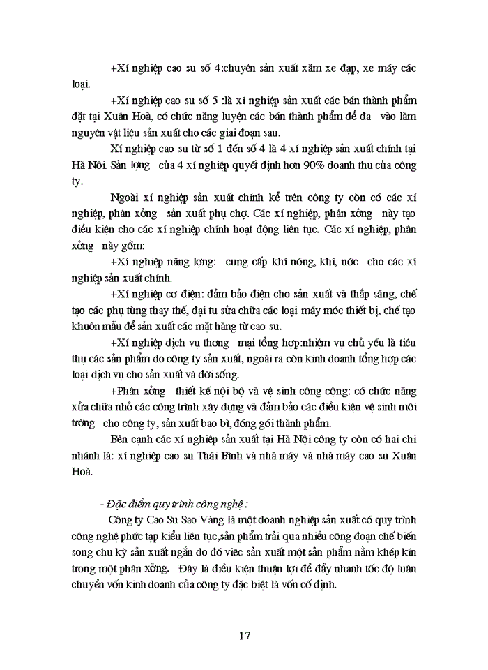 image for page Tình hình quản lý và sử dụng Vốn cố định ở Công ty Cao Su Sao Vàng