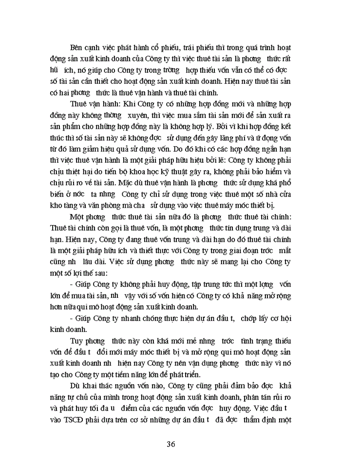 image for page Tình hình quản lý và sử dụng Vốn cố định ở Công ty Cao Su Sao Vàng