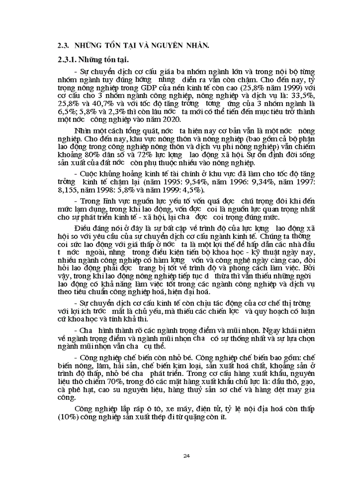 image for page Chuyển dịch cơ cấu kinh tế ngành trong quá trình phát triển ở Việt Nam