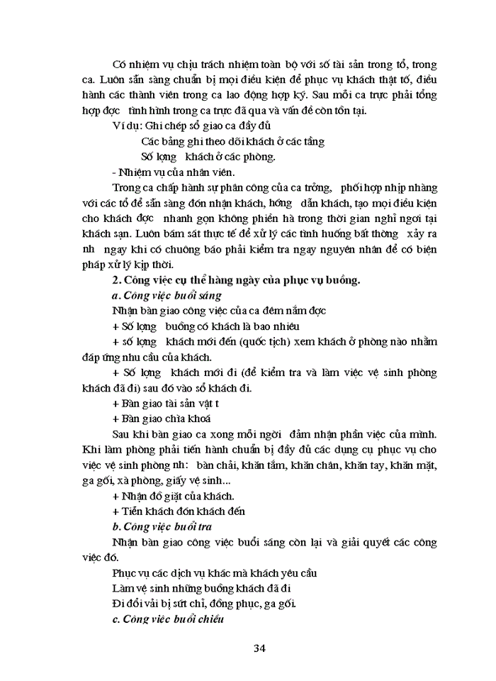 image for page Nội dung nghiệp vụ phục vụ buồng tại khách sạn Hà Nội Horison