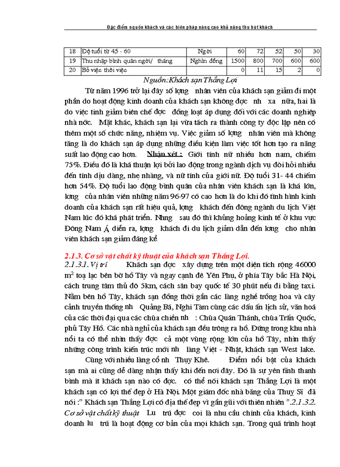 image for page Đặc điểm nguồn khách và các biện pháp nâng cao khả năng thu hút khách
