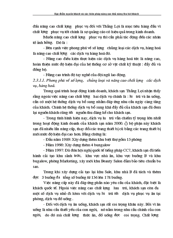 image for page Đặc điểm nguồn khách và các biện pháp nâng cao khả năng thu hút khách