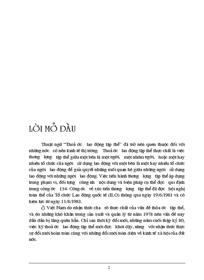 image for page Nội dung và ý nghĩa của thoả ước lao động tập thể Trình bày một bản thoả ước cụ thể tại một doanh nghiệp