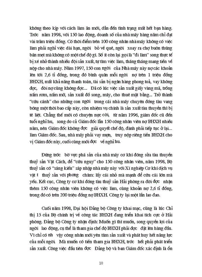 image for page Nội dung và ý nghĩa của chế độ Bảo hiểm Xã hội Tình hình thi hành chế độ Bảo hiểm Xã hội tại một doanh nghiệp