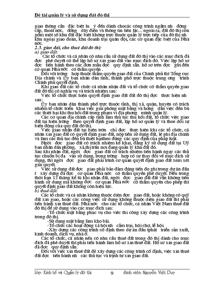 image for page Quản lý và sử dụng đất đô thị