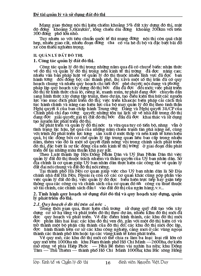 image for page Quản lý và sử dụng đất đô thị