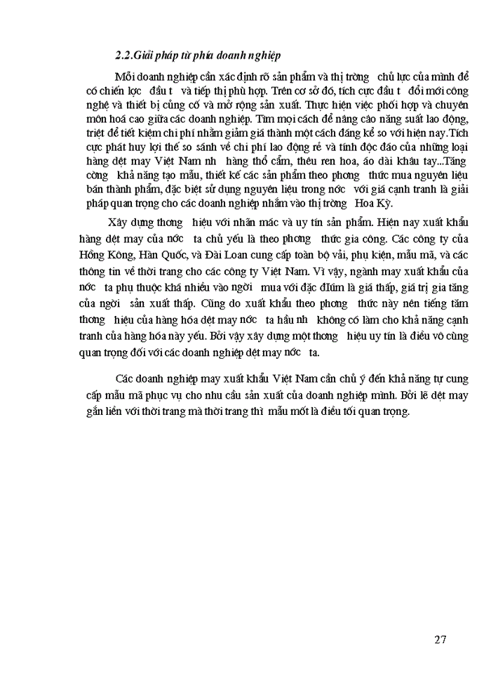 image for page Thực trạng sức cạnh tranh của hàng Xuất khẩu dệt may nước ta trong giai đoạn hiện nay
