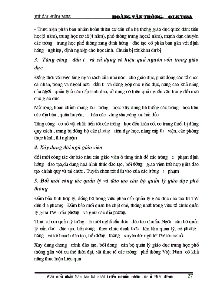 image for page Các Giải pháp đào tạo và phát triển nguồn nhân lực ở Việt Nam hiện nay