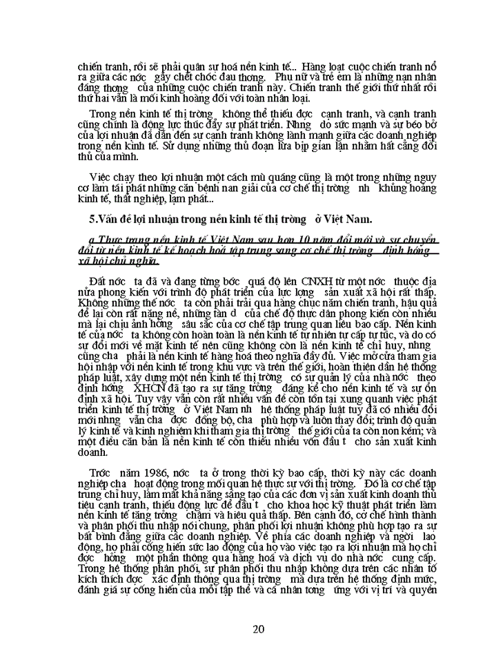 image for page Nguồn gốc bản chất và vai trò của lợi nhuận trong nền Kinh tế Thị trường