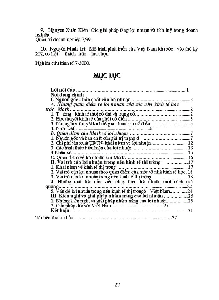 image for page Nguồn gốc bản chất và vai trò của lợi nhuận trong nền Kinh tế Thị trường