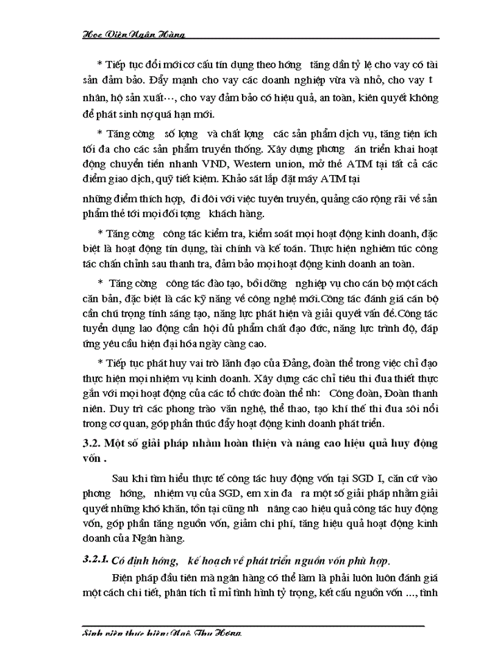 image for page Công tác huy động vốn tại Sở giao dịch I Ngân hàng Công thương Việt Nam Thực trạng và Giải pháp