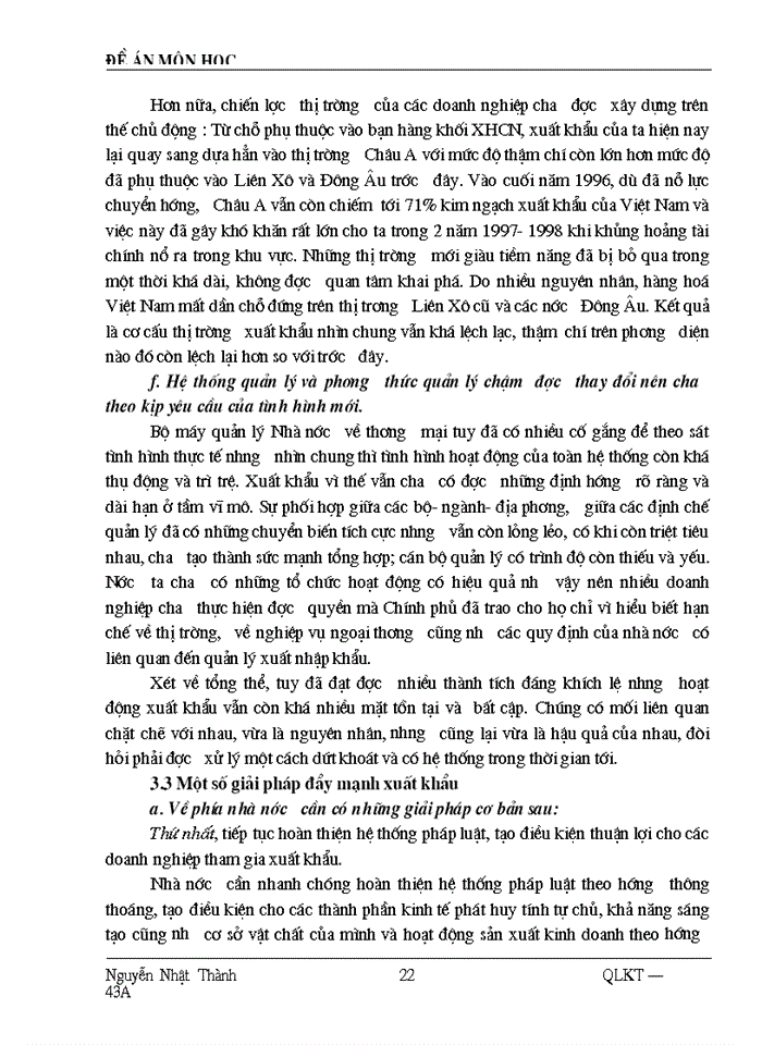 image for page Quản lý Nhà nước đối với hoạt động Xuất khẩu trong điều kiện hội nhập