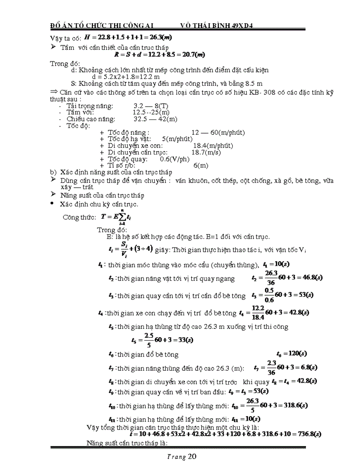 image for page Đồ án tổ chức thi công A1