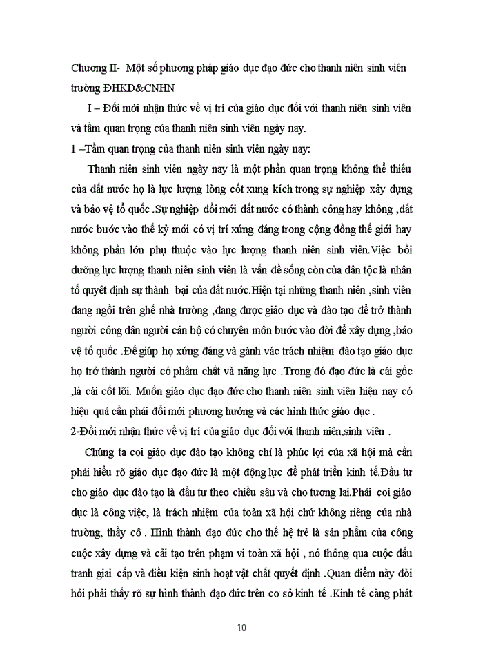 image for page Thực trạng phẩm chất đạo đức của thanh niên sinh viên trường ĐHKDvàcông nghiệp hóa N và nguyên nhân của nó