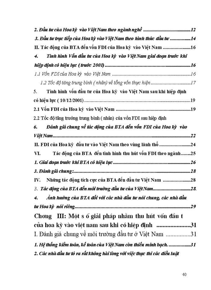 image for page Tác động của hiệp định Thương mại Việt Mỹ BTA tới đầu tư trực tiếp nước ngoài của Hoa Kỳ vào Việt Nam
