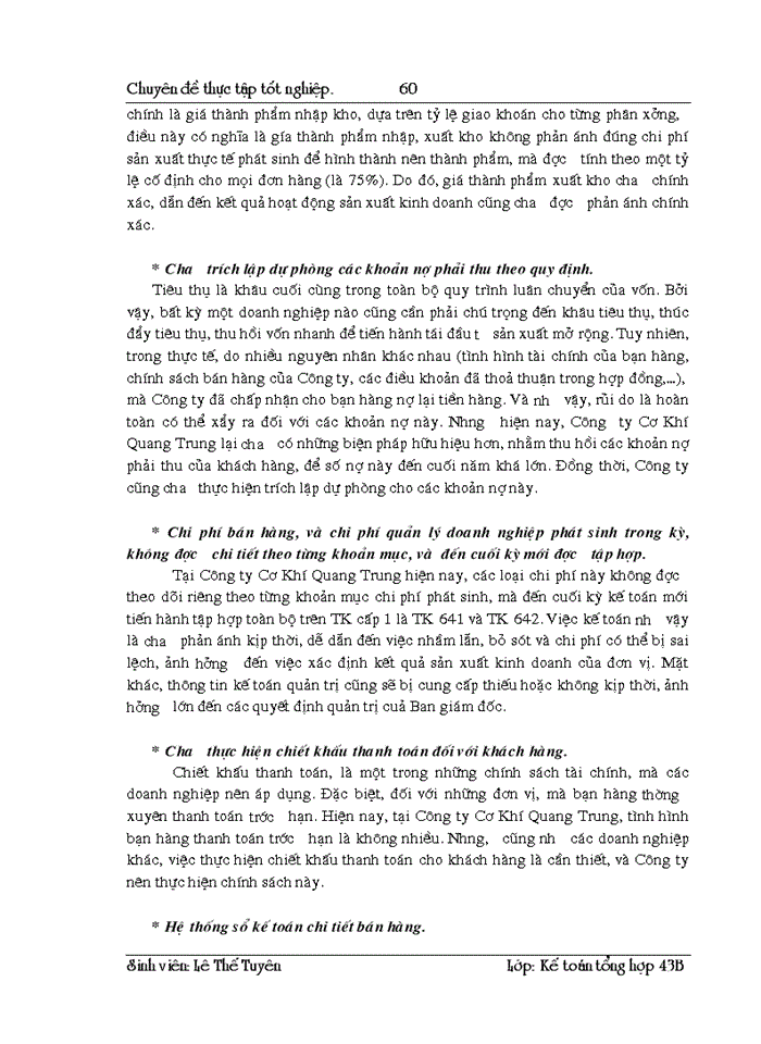 image for page Hoàn thiện hạch toán thành phẩm Tiêu thụ Thành phẩm và xác định kết quả Tiêu thụ Thành phẩm tại Công ty Cơ Khí Quang Trung