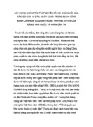 Xây dựng nhà nước pháp quyền Xã hội Chủ nghĩa của dân do dân vì dân ngày càng trong sạch vững mạnh