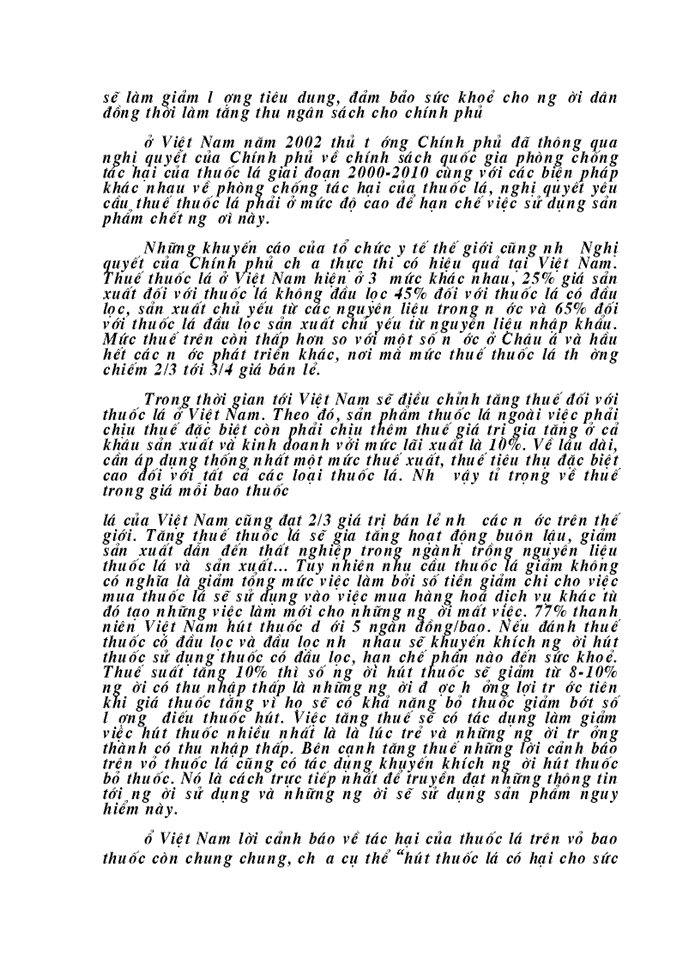 image for page Việc áp dụng cặp phạm trù nội dung và hình thức vào việc hình thành và phát triển thuốc lá vinataba trên thị trường