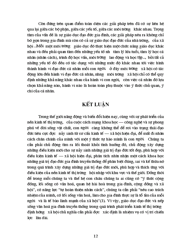 image for page Phương pháp luận triết học với việc Giải quyết vấn đề giáo dục đạo đức và nếp sống Văn Hóa gia đình truyền thống trong nền Kinh tế Thị trường ở nước ta hiện nay