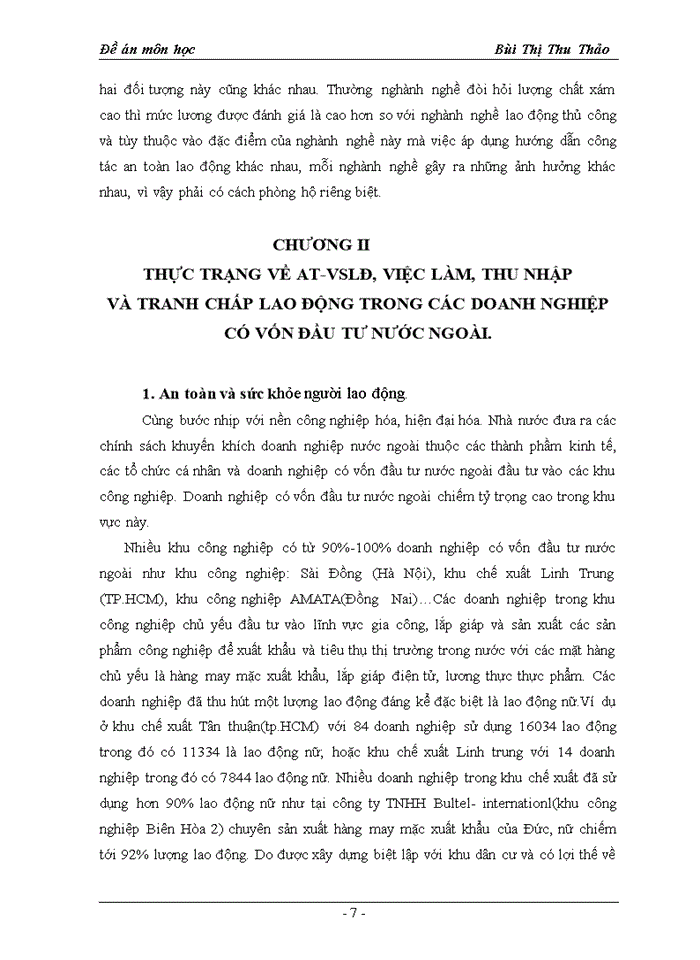 image for page Một số vấn đề liên quan tới lao động trong các Doanh nghiệp có vốn đầu tư nước ngoài