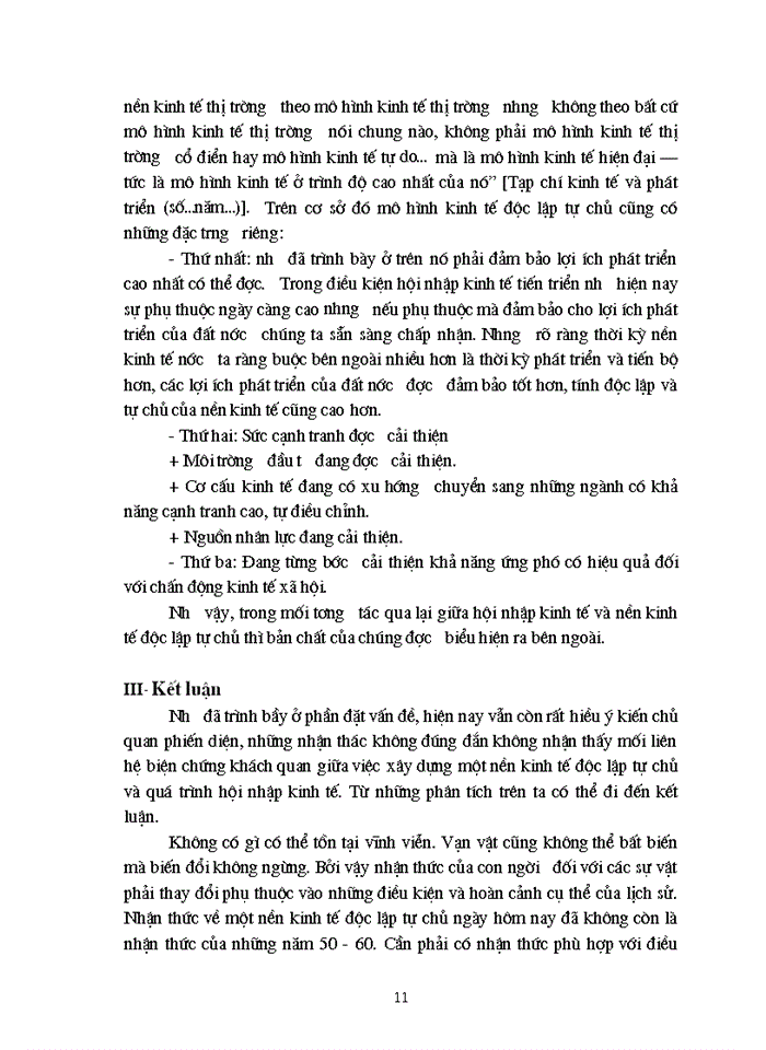 image for page Nguyên lý về mối liên hệ phổ biến và vận dụng phân tích mối liên hệ giữa Xây dựng một nền kinh tế độc lập tự chủ với vấn đề hội nhập kinh tế quốc tế