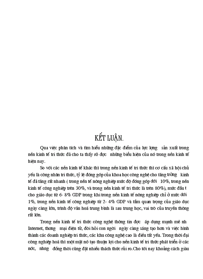 image for page Vận dụng lý luận sản xuất tìm hiểu đặc điểm của nó trong nền kinh tế tri thức